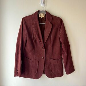 Vintage Corduroy Blazer | 70s Sears “Place de Mode” | Rich Brown | Size 10